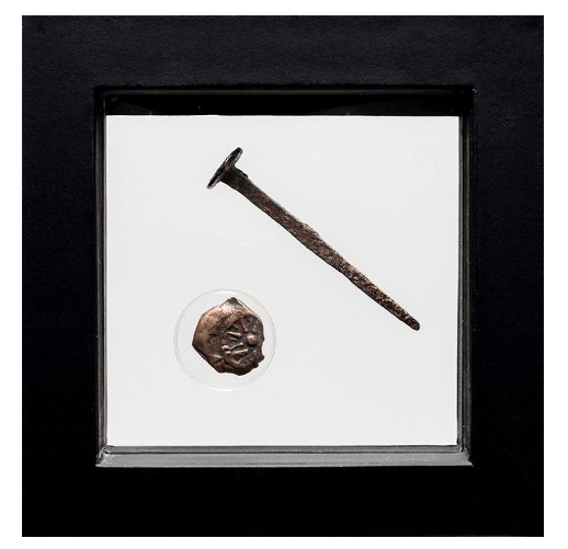 Widowmite with Roman Nail 1st Century AD