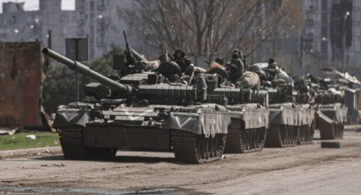 Russian column Tanks
