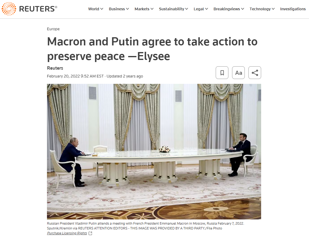 Macron Putin Meet