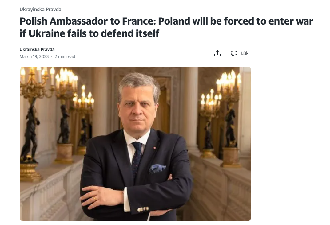 3 14 24 Polish Ambassador will be forced to enter war if Ukraine fails