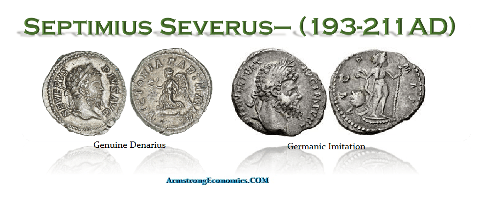 Septimius Severus Imitation Denarius Septimius Severus Imitation Denarius