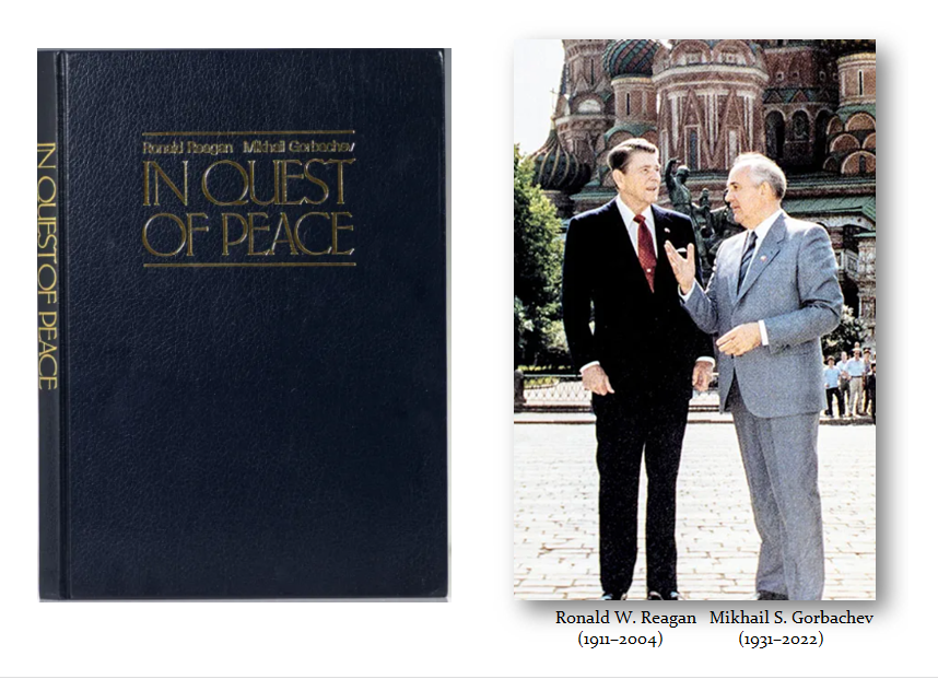 Reagan in quest of peace Reagan in quest of peace