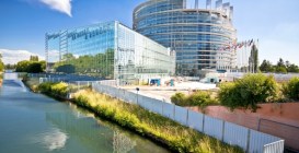 European,Parliament,Building,In,Strasbourg,View,,Alsace,Region,Of,France