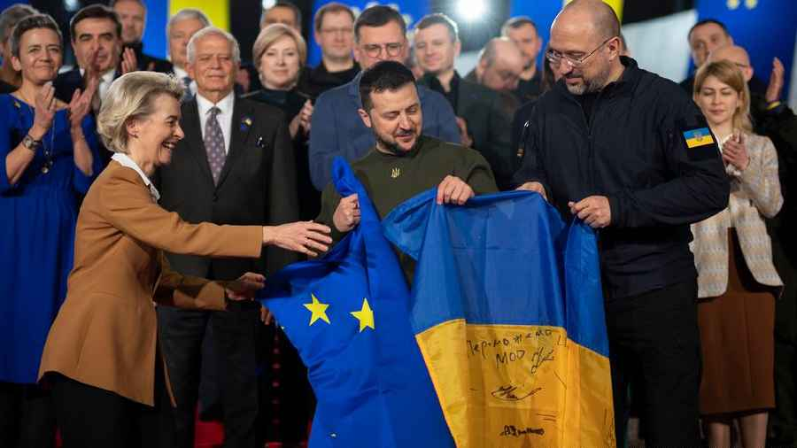 Zelensky with EU leaders Zelensky with EU leaders