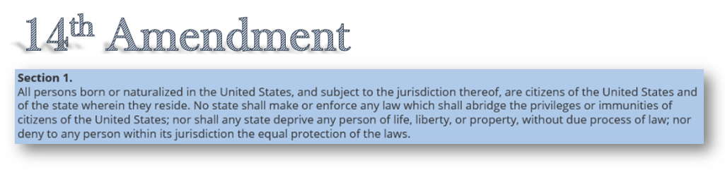 14th Amendment birthright section 1 14th Amendment birthright section 1