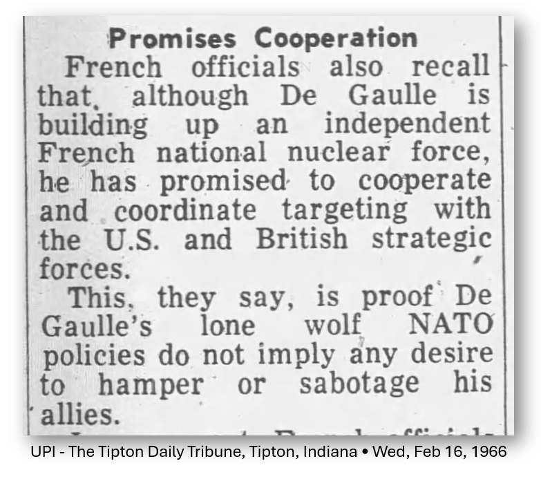 1966 DeGaule Throws Out NATO 1966 DeGaule Throws Out NATO