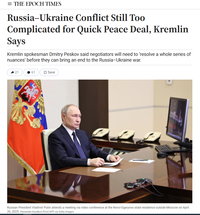2025_04_30 Russia no peace is possible