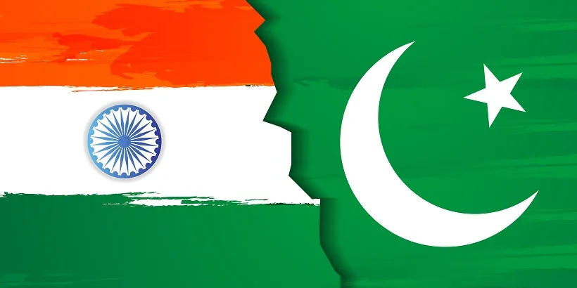 India,And,Pakistan,Flag,,Political,Conflict,Between,India,And,Pakistan