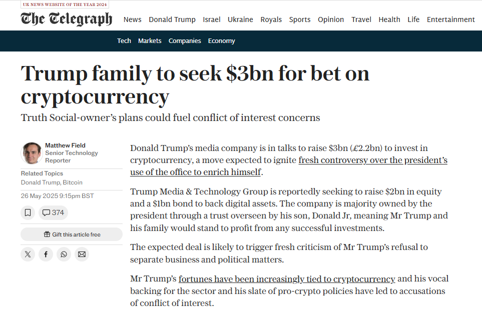 Trump Media's bold Bitcoin move