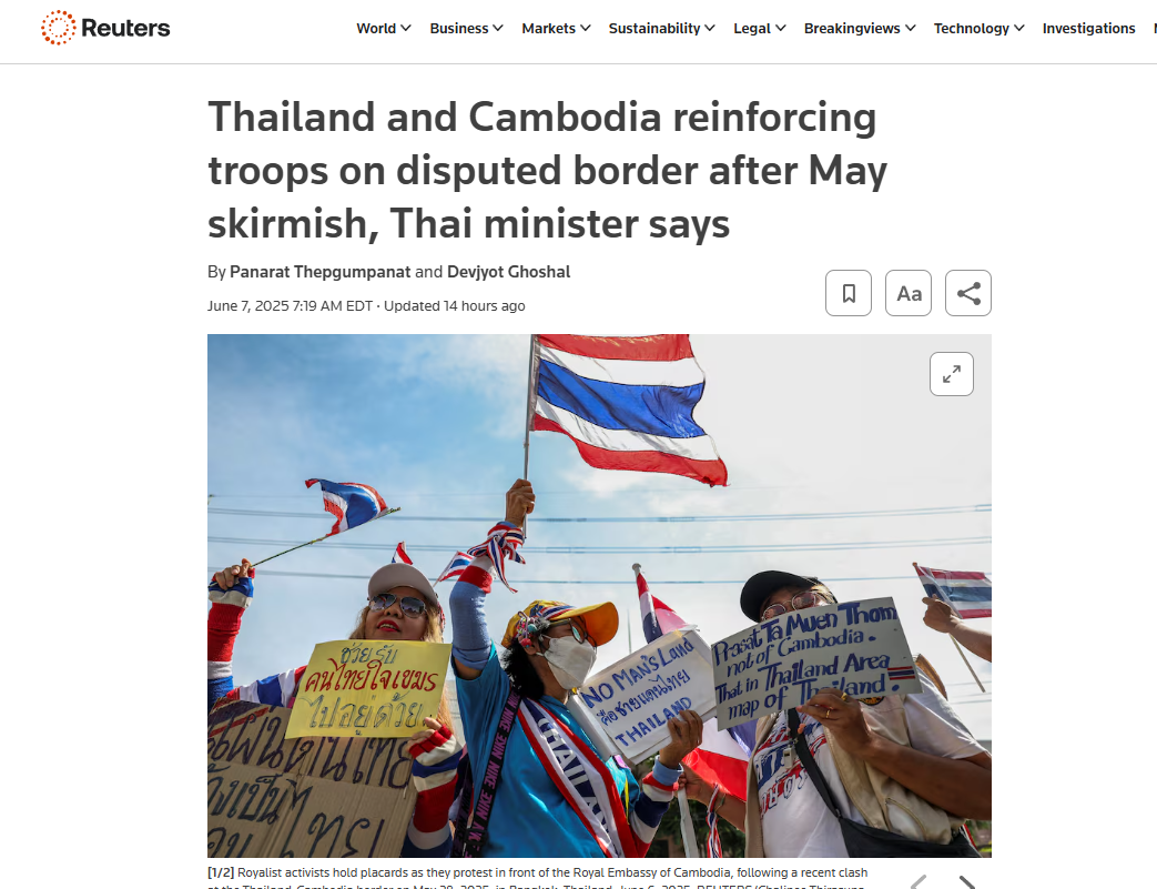 2025_06_07_22_16_05_Thailand_and_Cambodia_reinforcing_troops_on_disputed_border_after_May_skirmish_