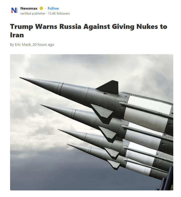 6 24 25 Trump_Warns_Russia_Against_Giving_Nukes_to_Iran