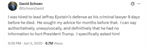 Epstein Lawyer nothing on Trump Epstein Lawyer nothing on Trump