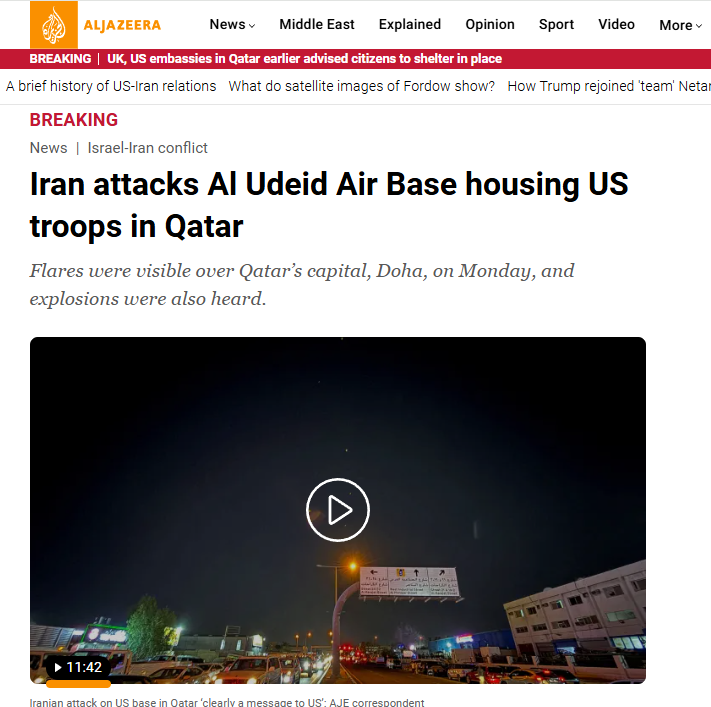 Iran_attacks_Al_Udeid_Air_Base in_Qatar