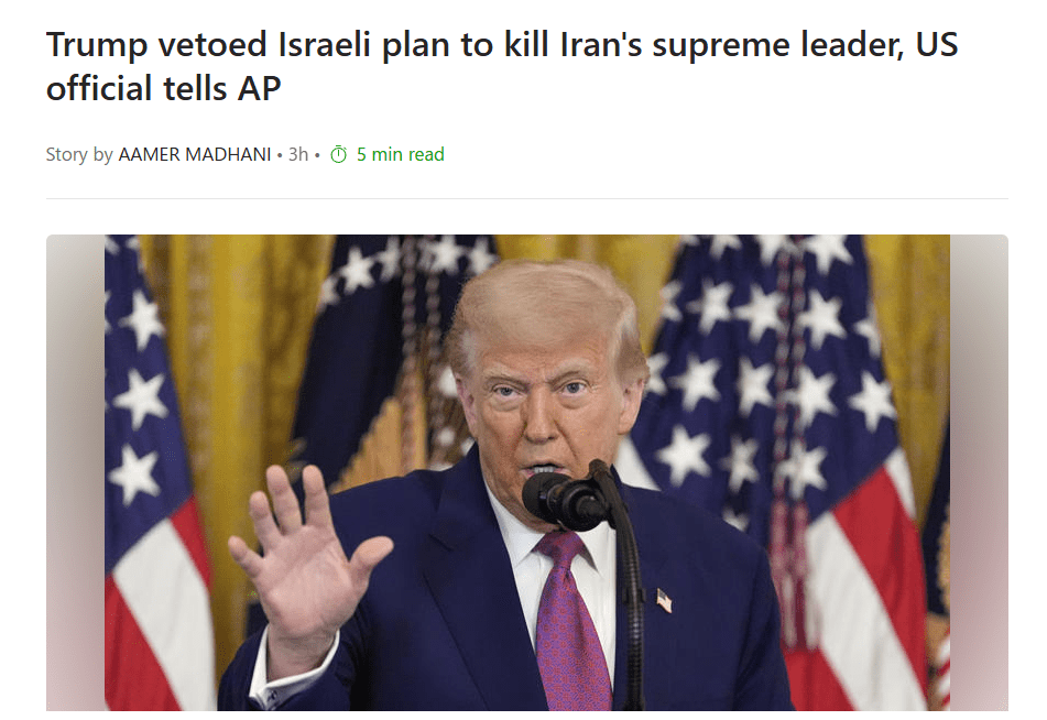 Israel kill leader of Iran