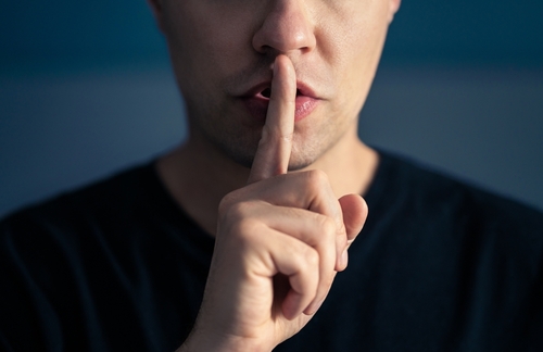 Secret,And,Silence.,Quiet,Silent,Shh,Gesture,With,Finger,On