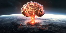 3d,Illustration,Of,Nuclear,War,,Destruction,Of,The,Planet.,World