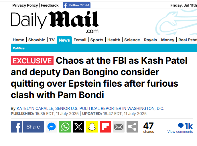 2025_07_11_20_07_35_Chaos_at_the_FBI_as_Kash_Patel_and_deputy_Dan_Bongino_consider_quitting_over_Eps