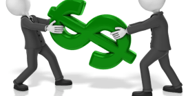 Greedy over money dollar