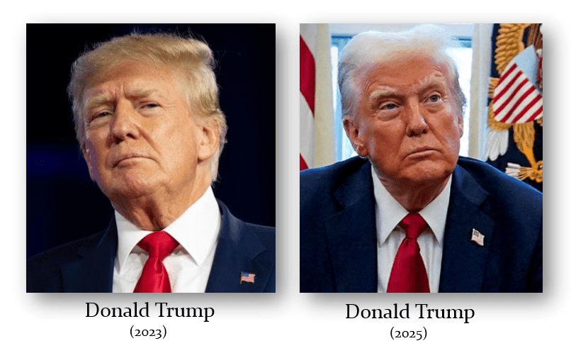 Trump 2023 v 2025