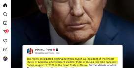 Trump to meet Putin 8-15-25