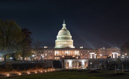 Washington,Dc,In,Night.,Capitol,Building,In,Night.,Washington,City