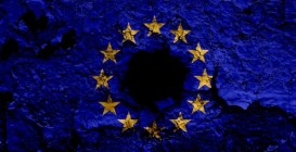 European,Union,Flag,Illustration,On,Grunge,Background