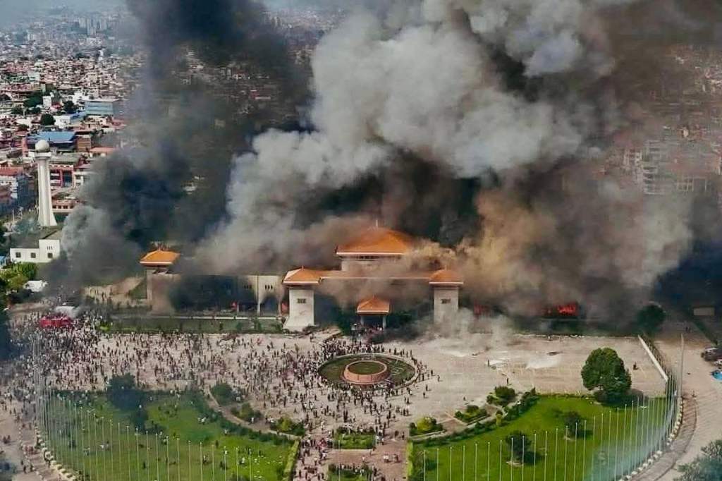 NepalParliamentonFire NepalParliamentonFire