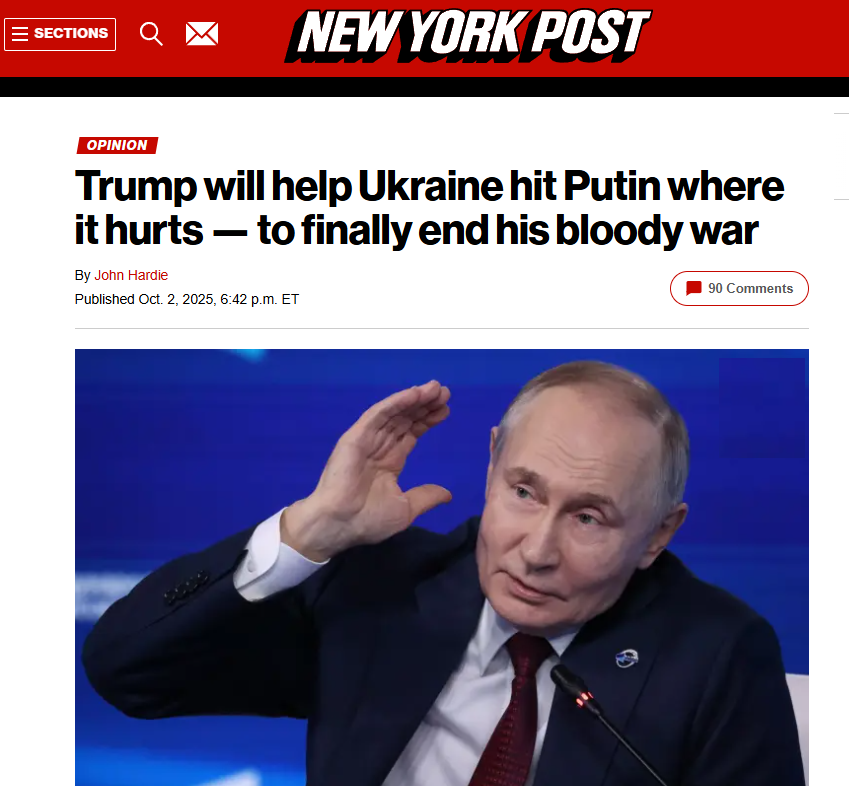 NY Post Calls for Long Range Missiles