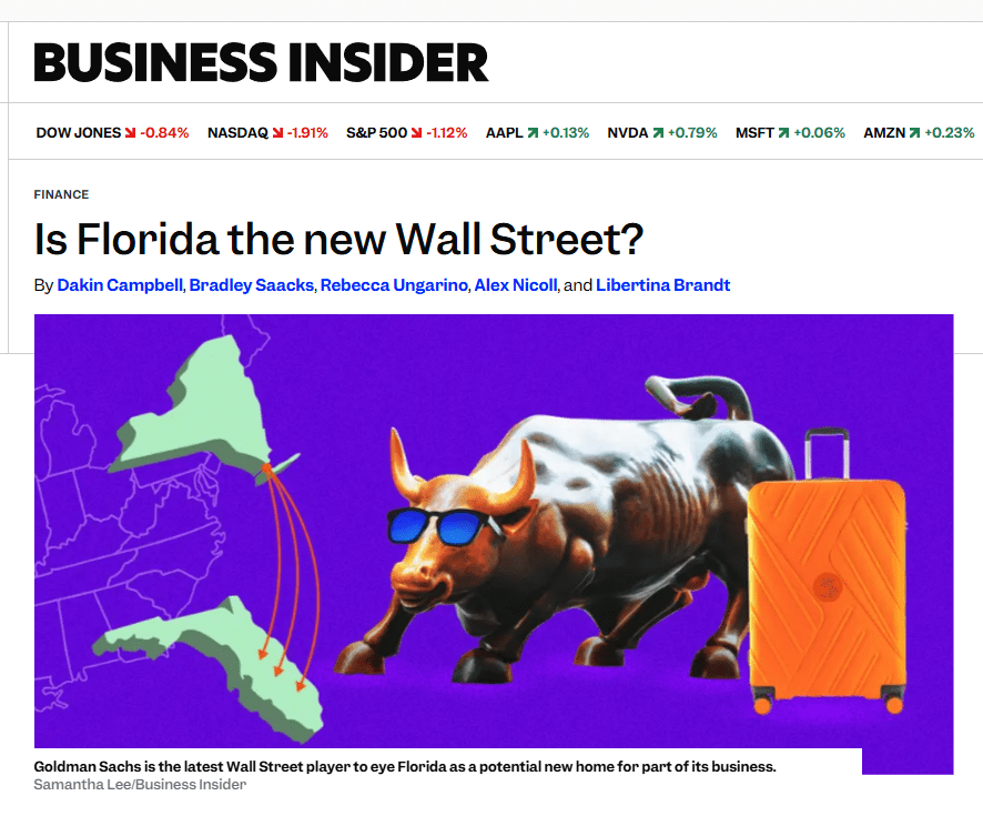 2020 Wall Street Moving to Florida