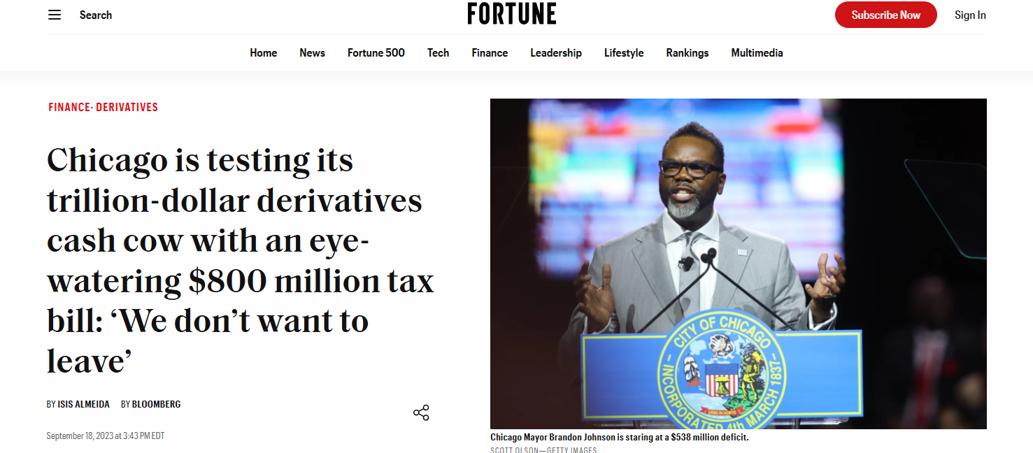 2023 Chicago_considers_800_million_tax_for_derivatives_industry_Fortune 2023 Chicago_considers_800_million_tax_for_derivatives_industry_Fortune