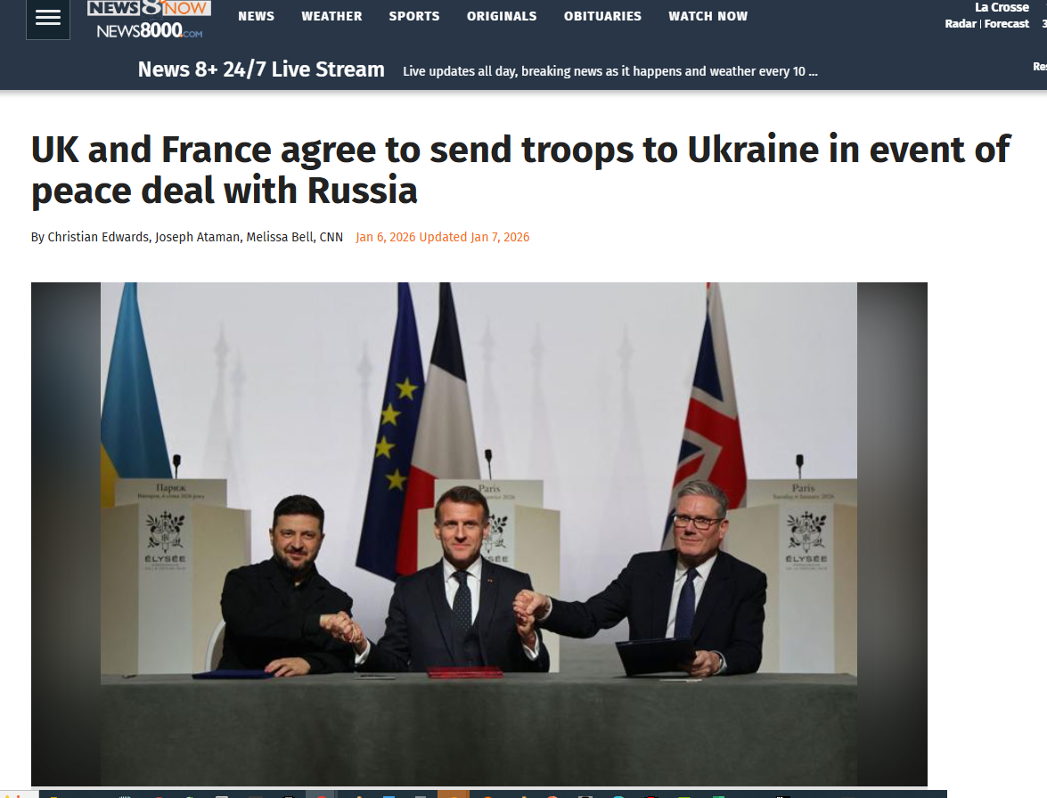 UK France Sign Deal Send Troops to Ukraine 1 7 26