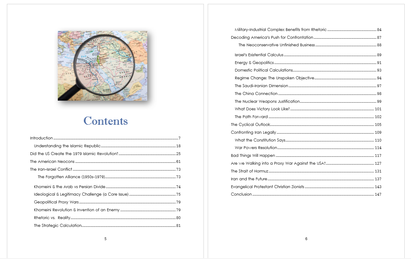 Iran vs US War Index Iran vs US War Index