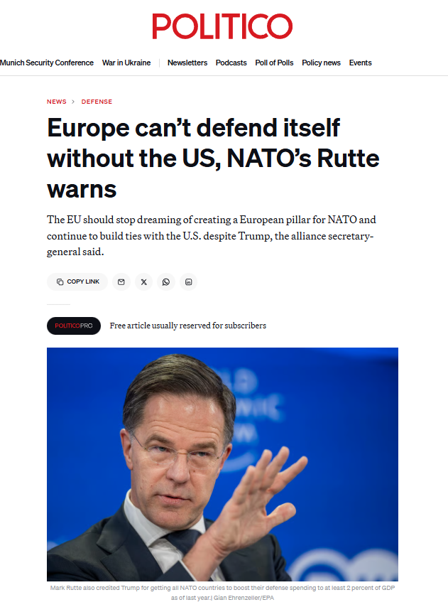 Rutte EU Cany Defeat Russia without US 1 26 26