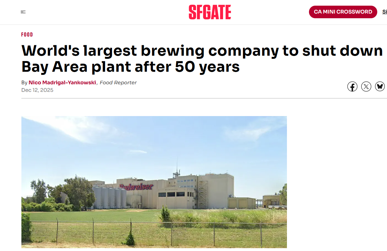 World_s_largest_brewing_company_to_shut_down_Bay_Area_plant