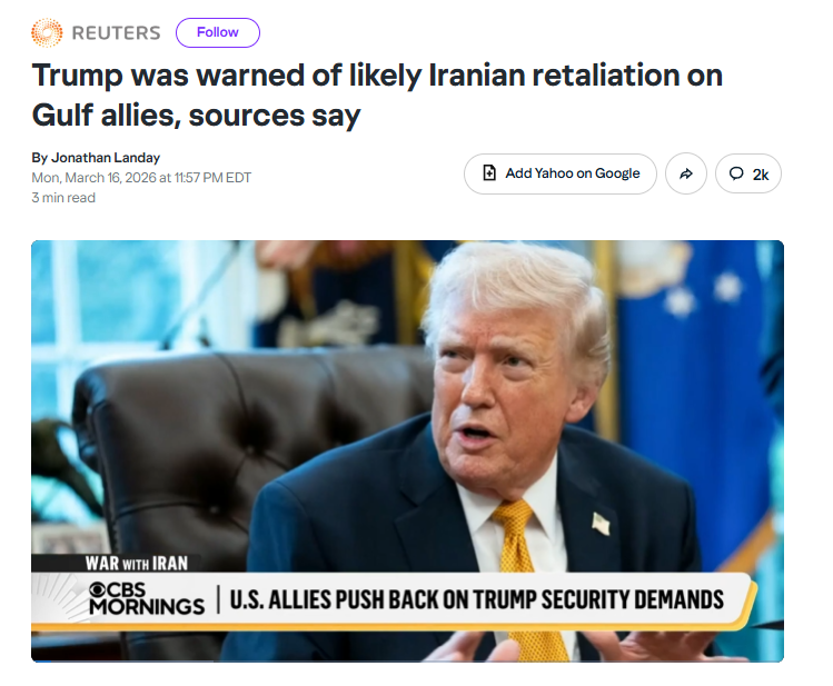 2026_03_26_20_46_44_Trump_was_warned_of_likely_Iranian_retaliation_on_Gulf_allies_sources_say
