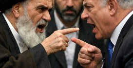 Ruhollah,Khomeini,And,Netanyahu,Arguing