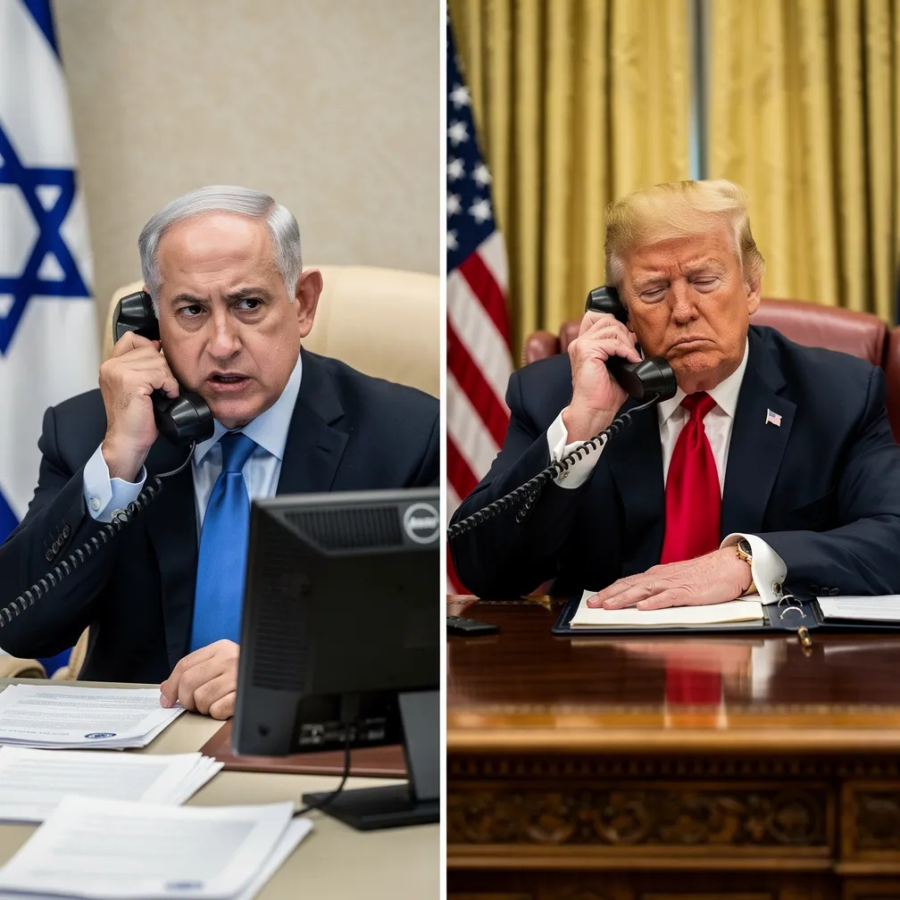 Netanyahu,And,Trump,On,Phone,Call