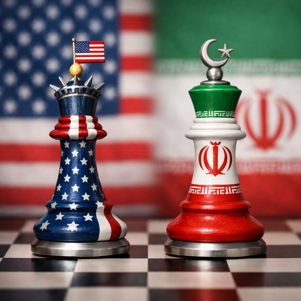 Two,Chess,Pieces,Us,Vs,Iran