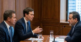 Jared,Kushner,And,Steve,Witkoff,Negotiating,With,Iranian,Foreign,Minister
