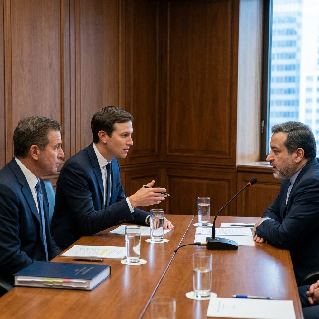 Jared,Kushner,And,Steve,Witkoff,Negotiating,With,Iranian,Foreign,Minister