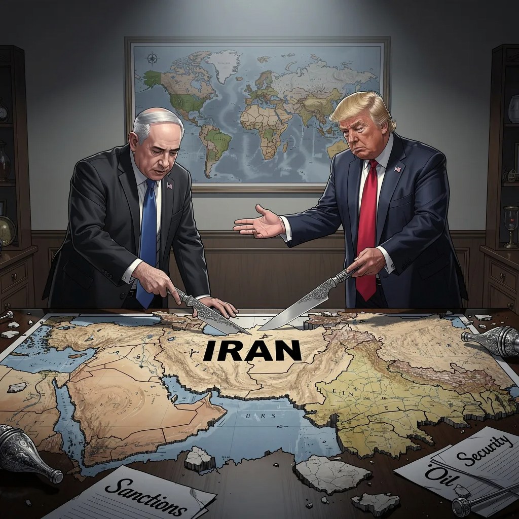 Netanyahu,And,Trump,Carving,Up,Iran
