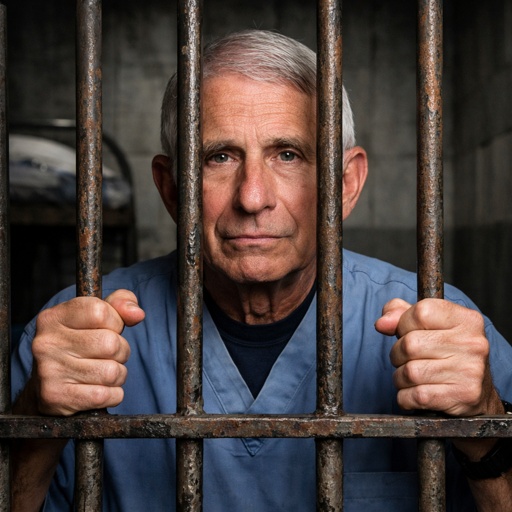 Dr,,Anthiny,Fauci,Holding,Bars,In,Prison