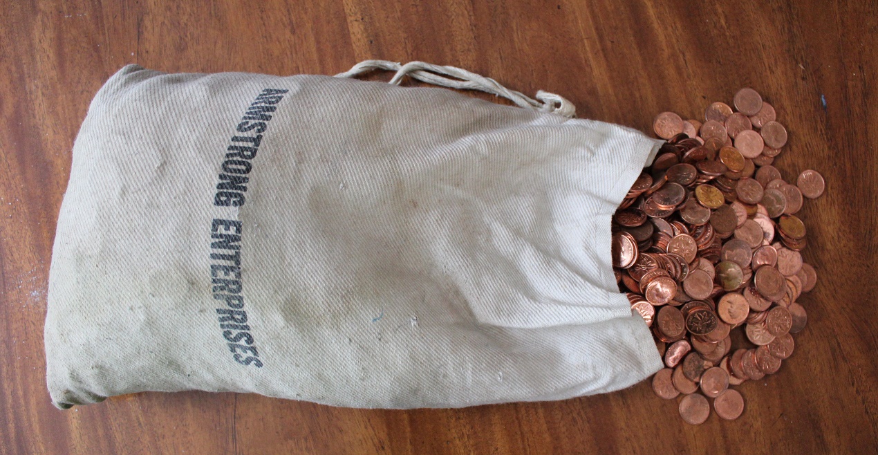 Bag Canadian Pennies Bag Canadian Pennies