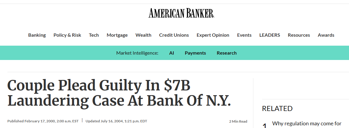 7Bn money Laundering Bank_Of_N.Y 7Bn money Laundering Bank_Of_N.Y