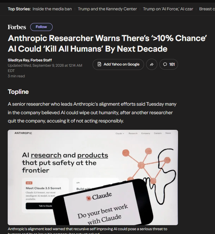 AI will kill everyone in 10 years AI will kill everyone in 10 years