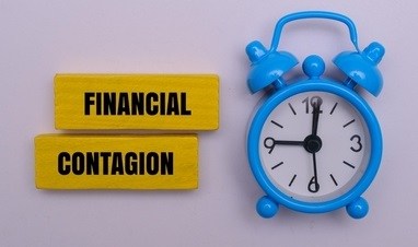 A,Coloured,Block,With,Text,Financial,Contagion,Next,To,Blue