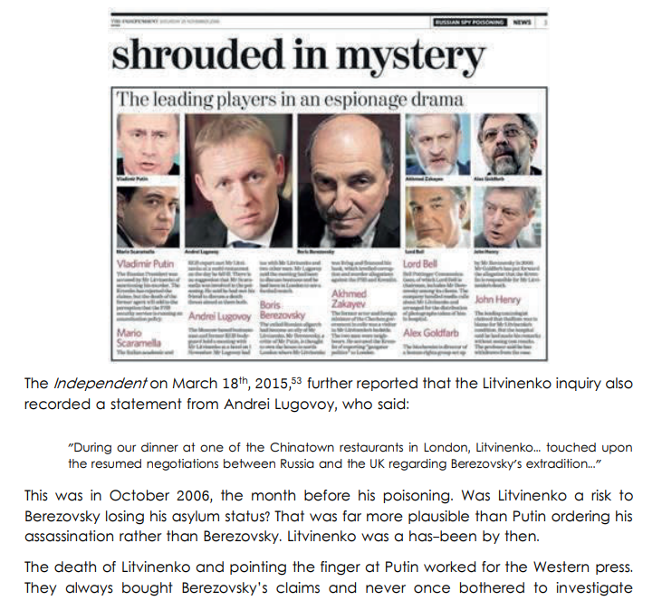 Poisoning of Spy Litvinenko Poisoning of Spy Litvinenko