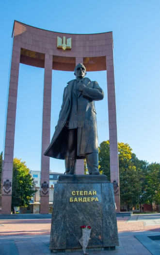 Stepan Bandera monument in Lviv Stepan Bandera monument in Lviv