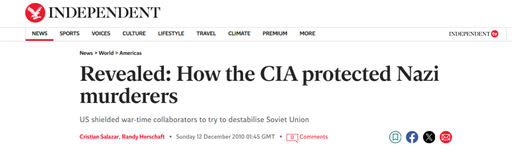 CIA protected Ukrainian Nazi Bandara