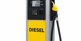 Diesel,Fueling,Column,On,White,Background